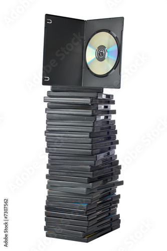 Canvas Print DVD movies in packing boxes
