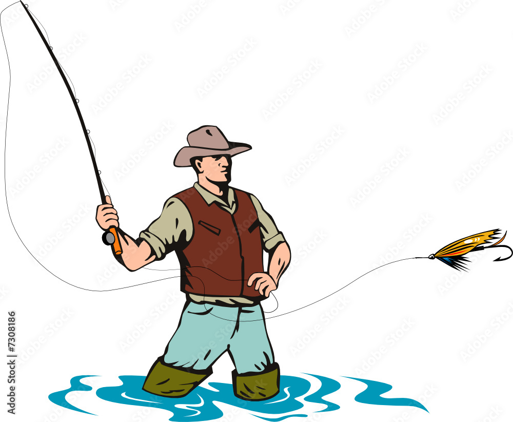 Obraz premium Fly fishing