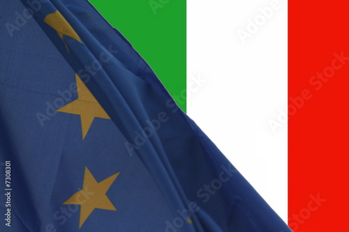 Foto bandiera Europea / Italiana