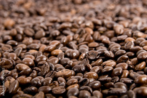 Fresh coffee beans background 