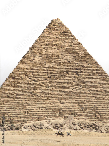 Pyramid on white background