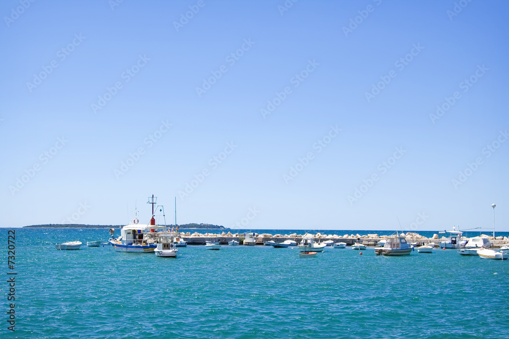Small marina with few boats