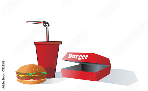 hamburger et soda - fast food