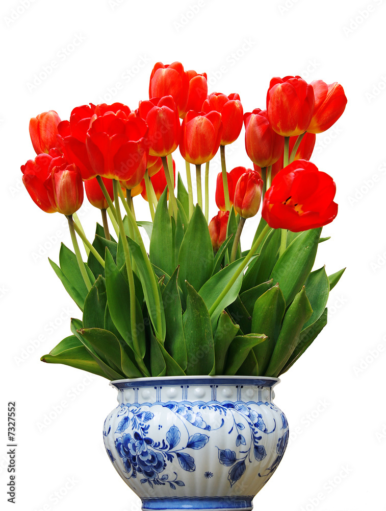 Vase with red Tulips Vase with red Tulips