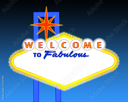 Photography blank night time Las Vegas sign
