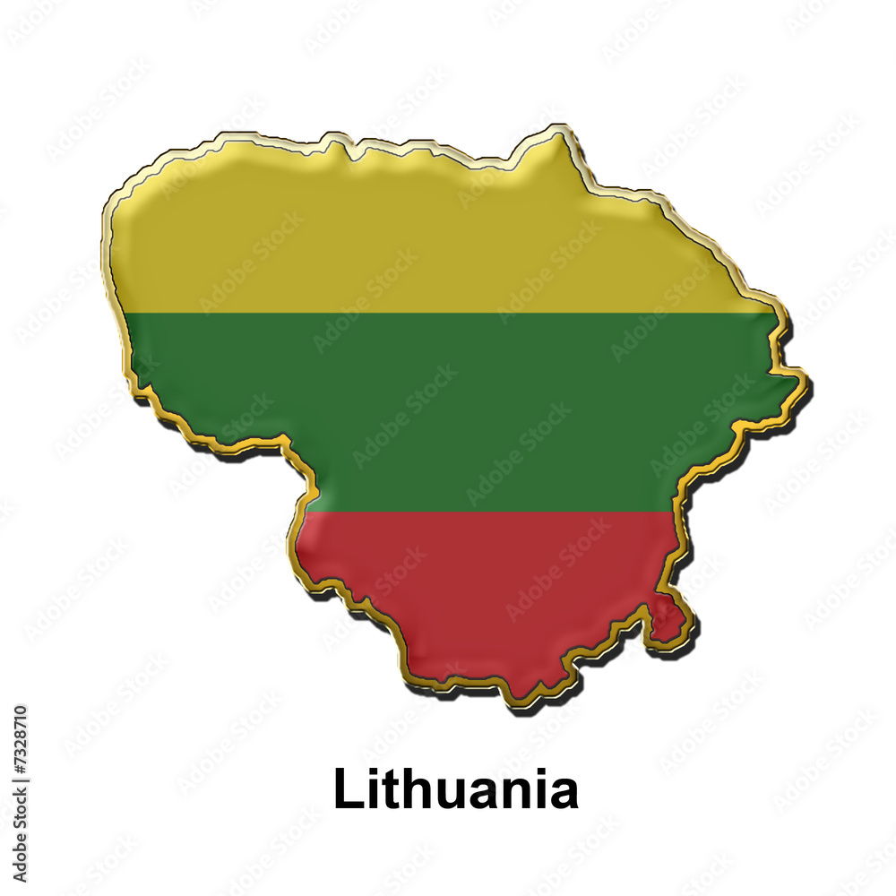 Obraz premium Lithuania metal pin badge