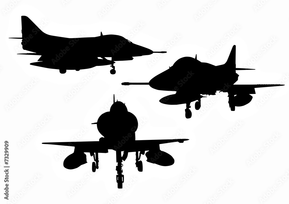 US military aircraft silhouettes Stock Illustration | Adobe Stock