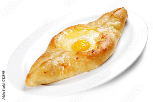 Fried bread with egg and cheese