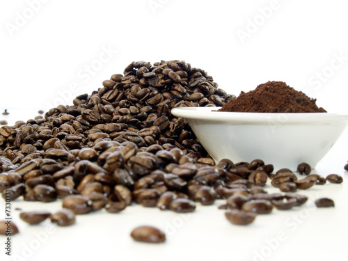 Dark roast coffee beans