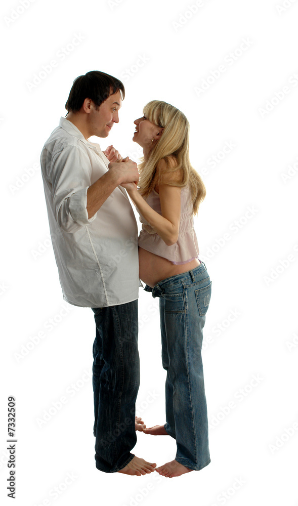 pregnancy women with her husband