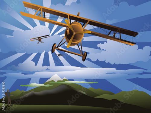 airplanes in retro style