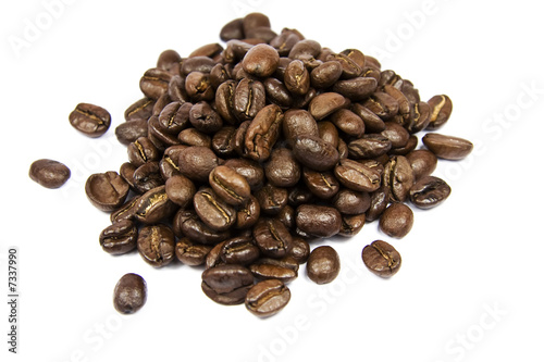 Coffe beans isolated on white
