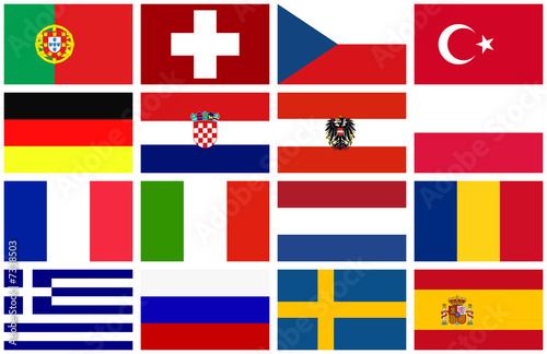 Flaggen der Fußball EM2008