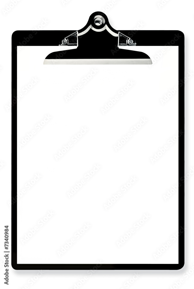 Blank Paper on Clipboard Blank Paper on Clipboard