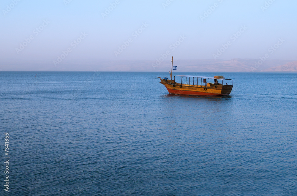 Boat on The sea of Galilee