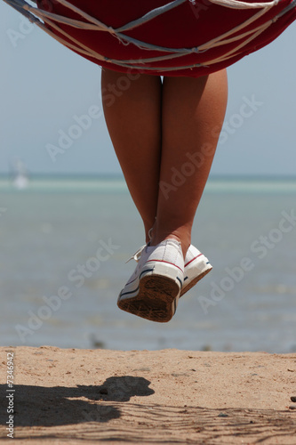 hammock and sea photo