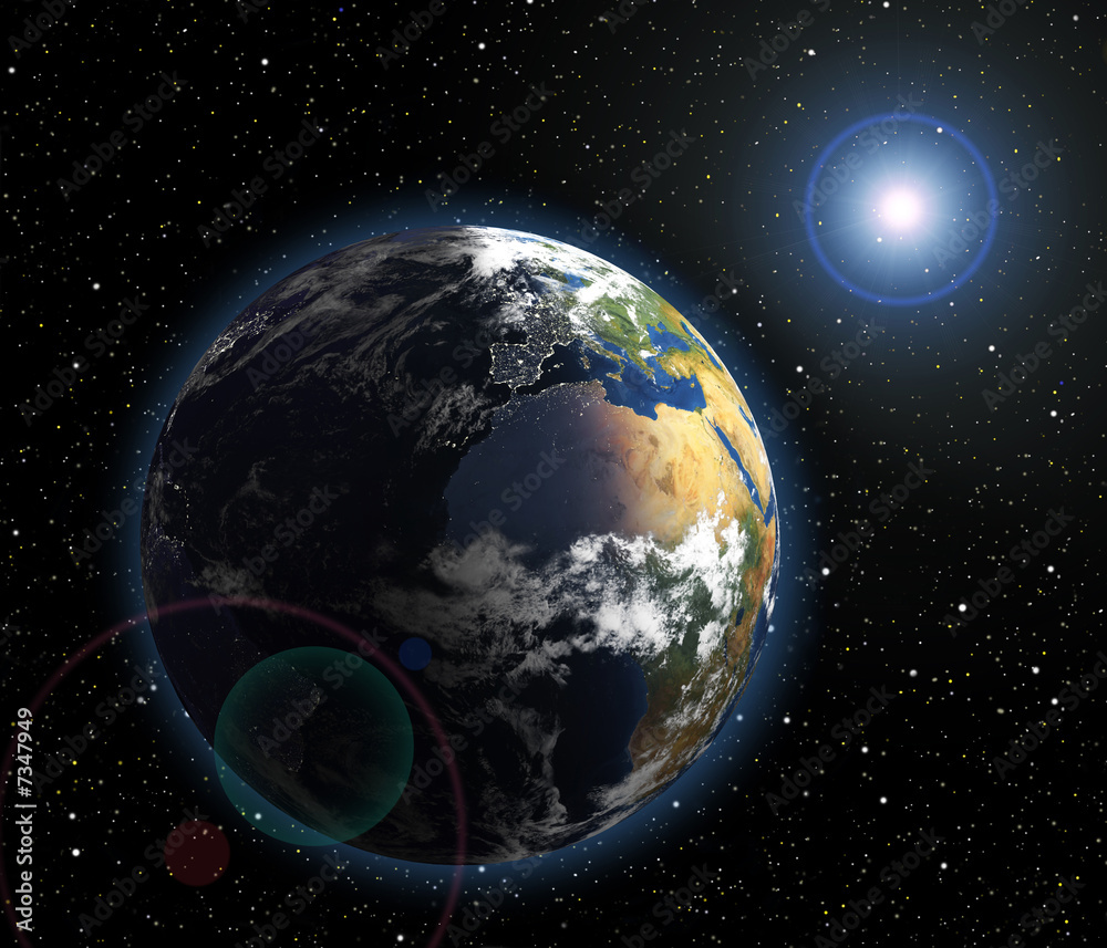 Fototapeta premium planet earth sunrise