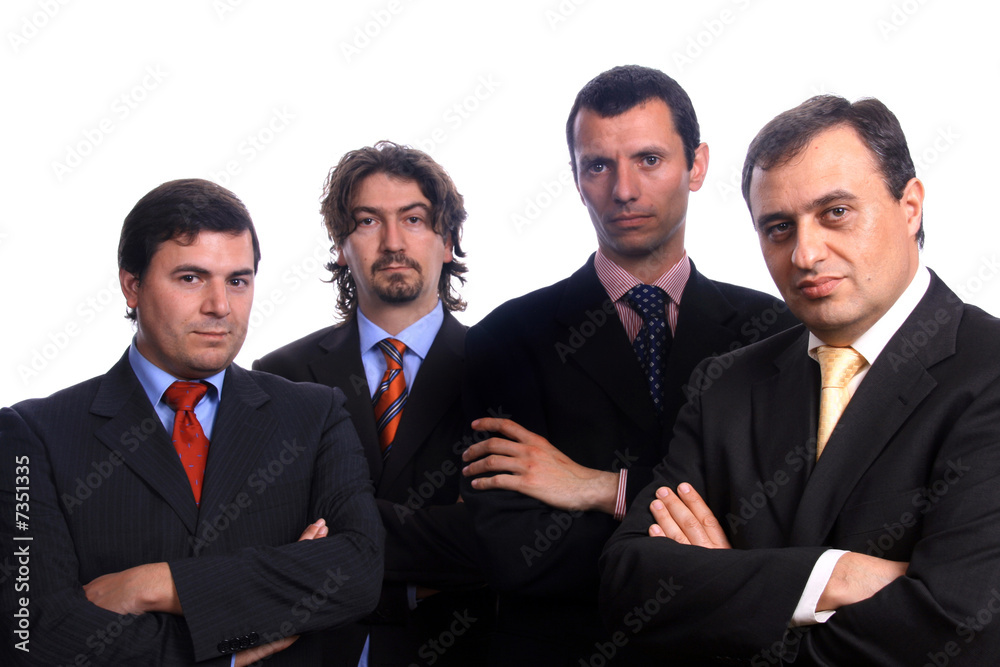 businessteam over white background businessteam over white background