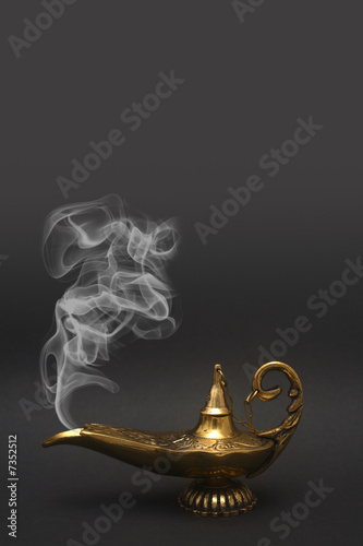 Smoking Genie Lamp