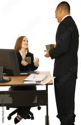 Business People Talking During Break