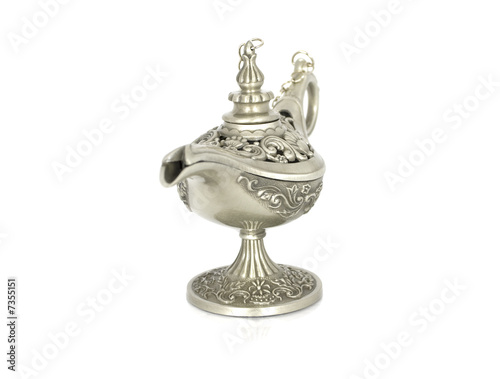 silver oriental teapot