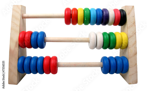 isolated toy abacus