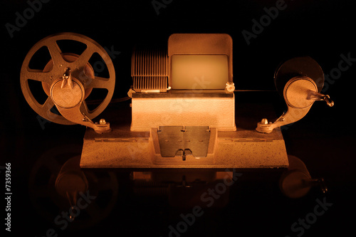 Canvastavla Old film editing machine