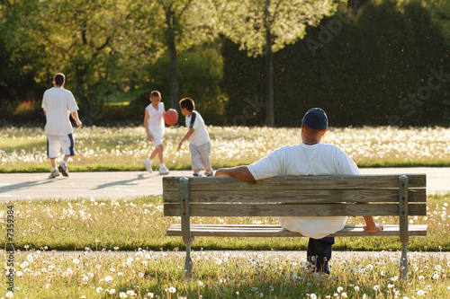 Afternoon at the park (the air is full of floating dandelion see photo