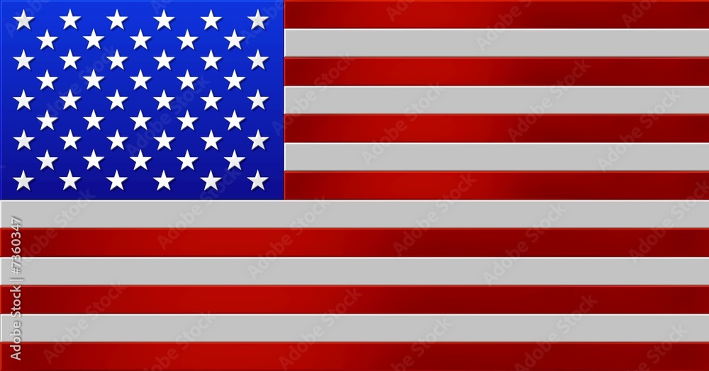 Naklejka premium amerikanische flagge - metallik