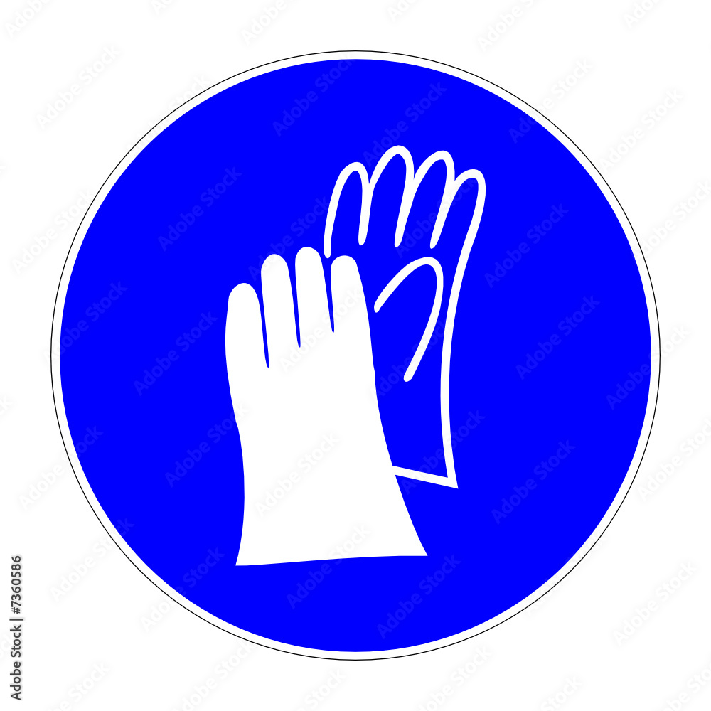 schild handschuhe vector de Stock | Adobe Stock
