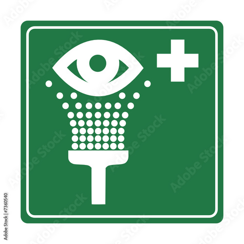 schild augen ausspülen