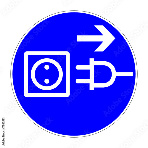 schild stecker ziehen