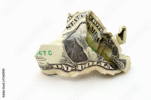 wrinkled money