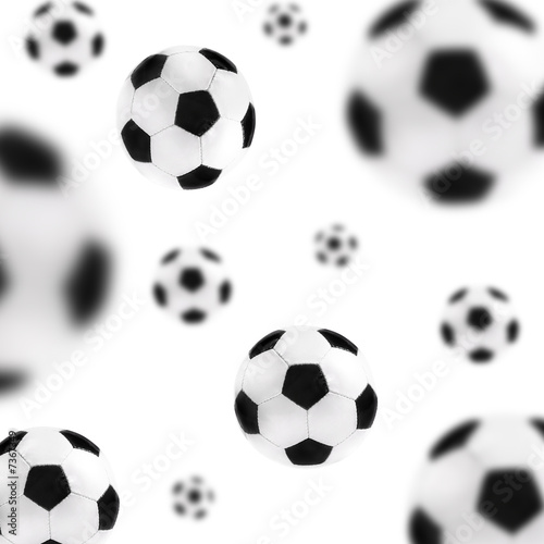 Soccer balls background