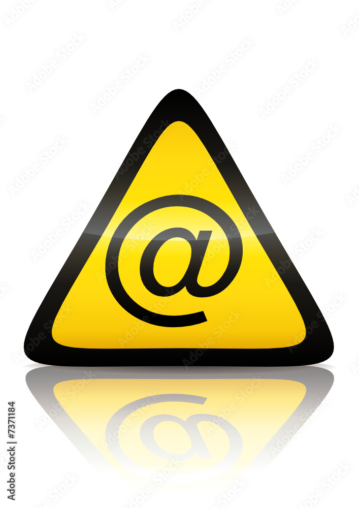 Symbole de danger internet (reflet métal) Symbole de danger internet (reflet métal)
