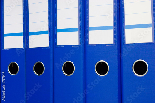 Blue file folders