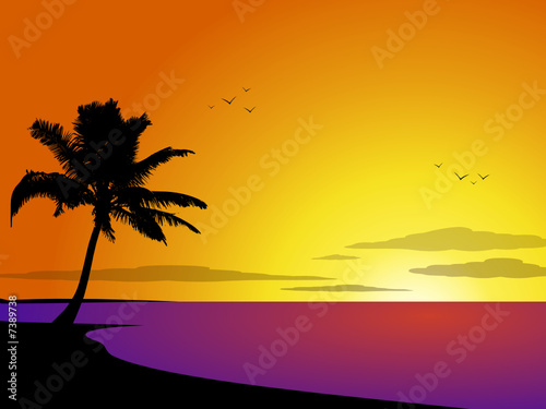 Fototapeta Naklejka Na Ścianę i Meble -  Tropical sunset