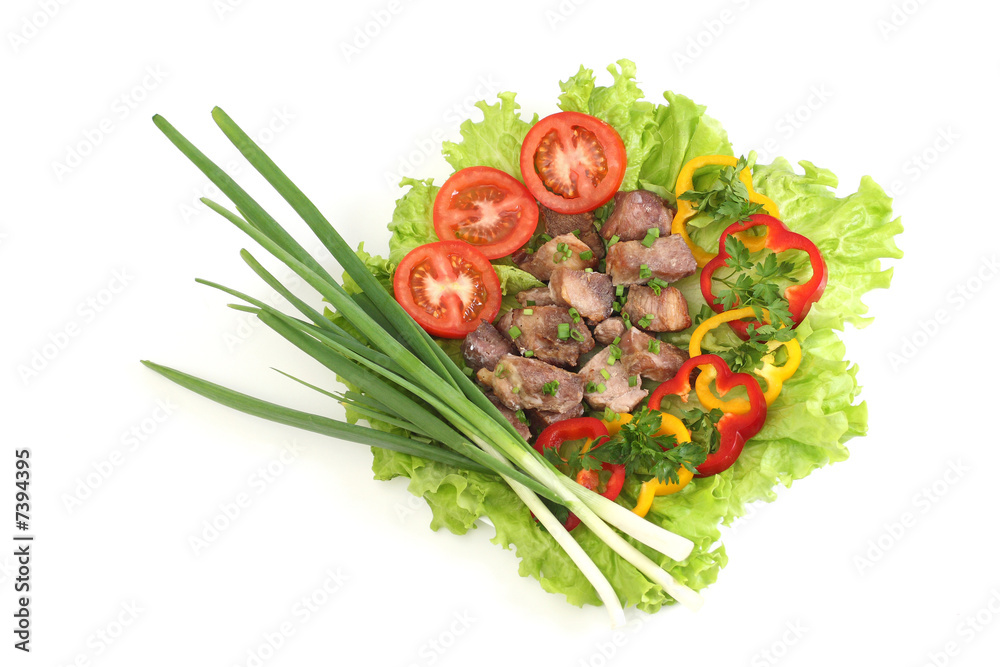 Appetizing shish kebab