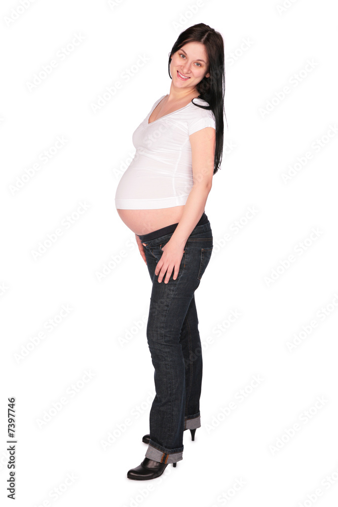 Pregnant girl posing