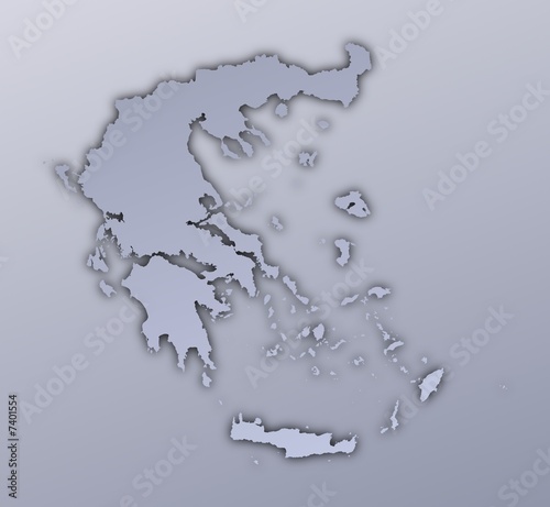 Fototapeta Naklejka Na Ścianę i Meble -  Greece map filled with metallic gradient. Mercator projection.