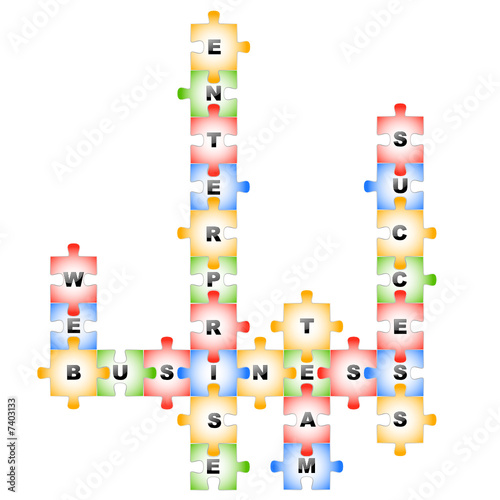 Puzzle concept WEB BUSINESS