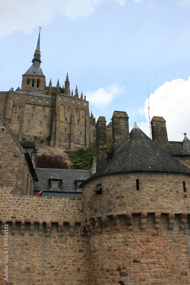 Fortification et abbaye du Mont Saint-Michel (Manche, Normandie)