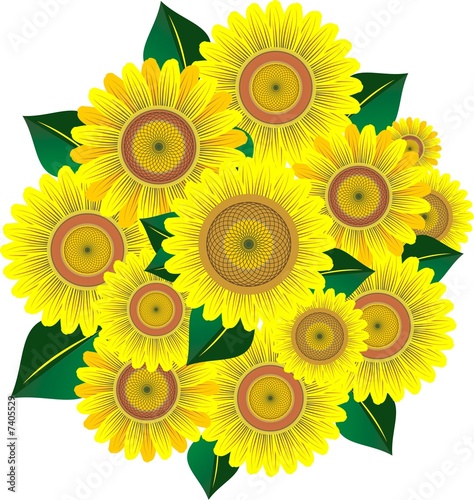 Fototapeta Naklejka Na Ścianę i Meble -  Bouquet sunflower