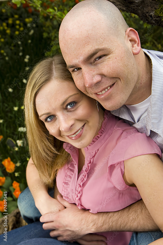 Fototapeta premium Young Couple Looking Up
