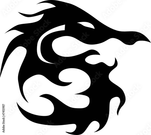 Tribal Dragon Tattoo