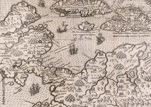 Antique Caribean map