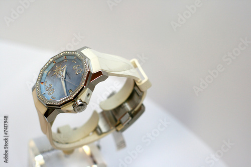Watch on grey background