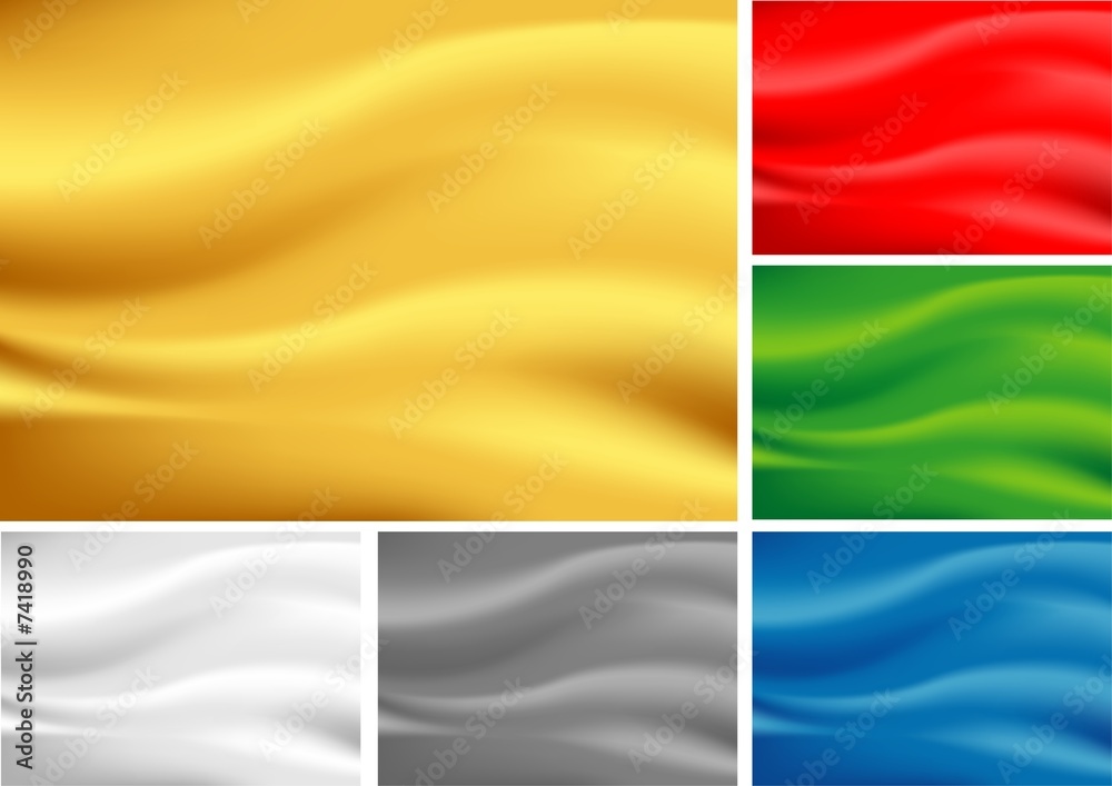 Obraz premium Waves Background 01 - Satin waves in illustration