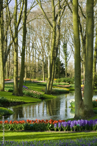 Scenic garden in Lisse (Netherlands)