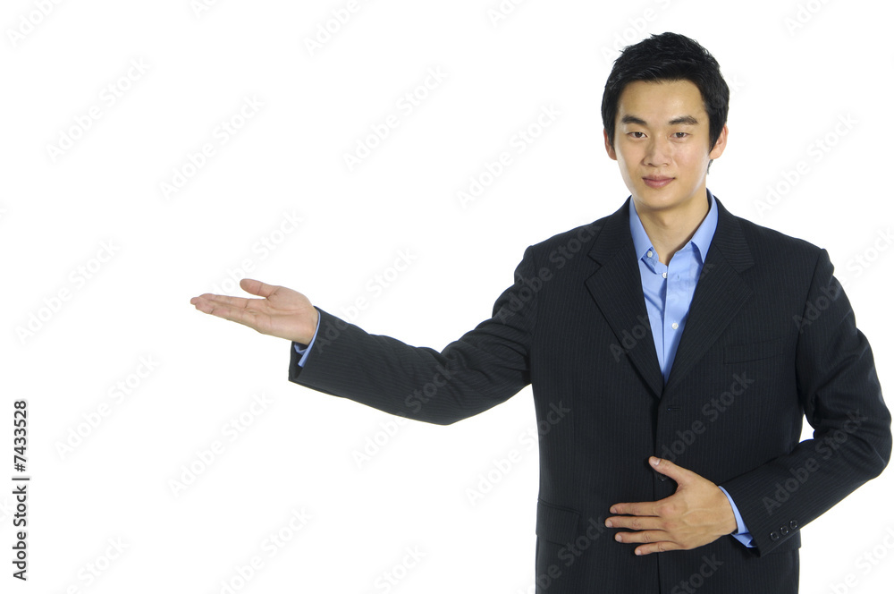 Young businessman posing